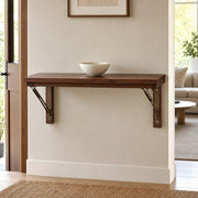Solid Wood Folding Console in a warm modern interior