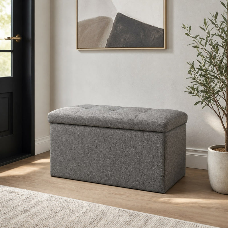 Tailored Ottoman Bench in a warm modern interior